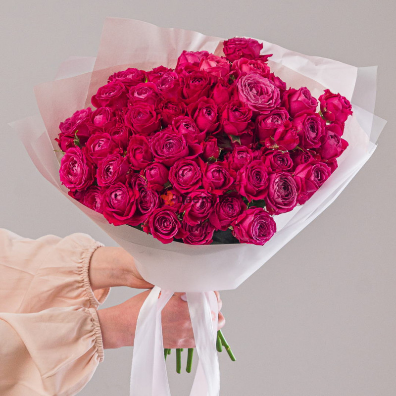 Букет из 15 пионовидных роз Мисс Баблз 